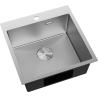 Mexen Solix nerezový dřez s jednou komorou 500 x 500 mm, inox HC - 6407501000-01HC