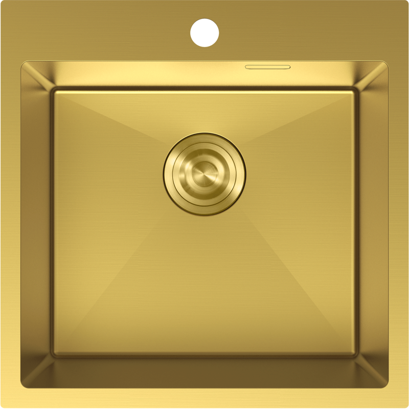 Mexen Solix nerezový dřez 1-komorový 500 x 500 mm, zlatý - 6407501000-55