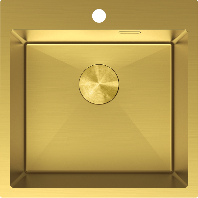 Mexen Solix nerezový dřez 1-komorový 500 x 500 mm, zlatý - 6407501000-55