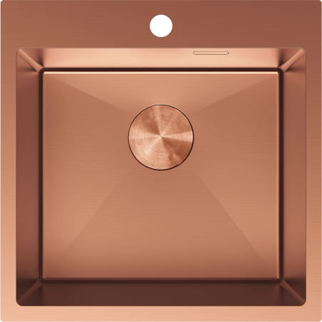 Mexen Solix nerezový dřez 1-komorový 500 x 500 mm, měď - 6407501000-65