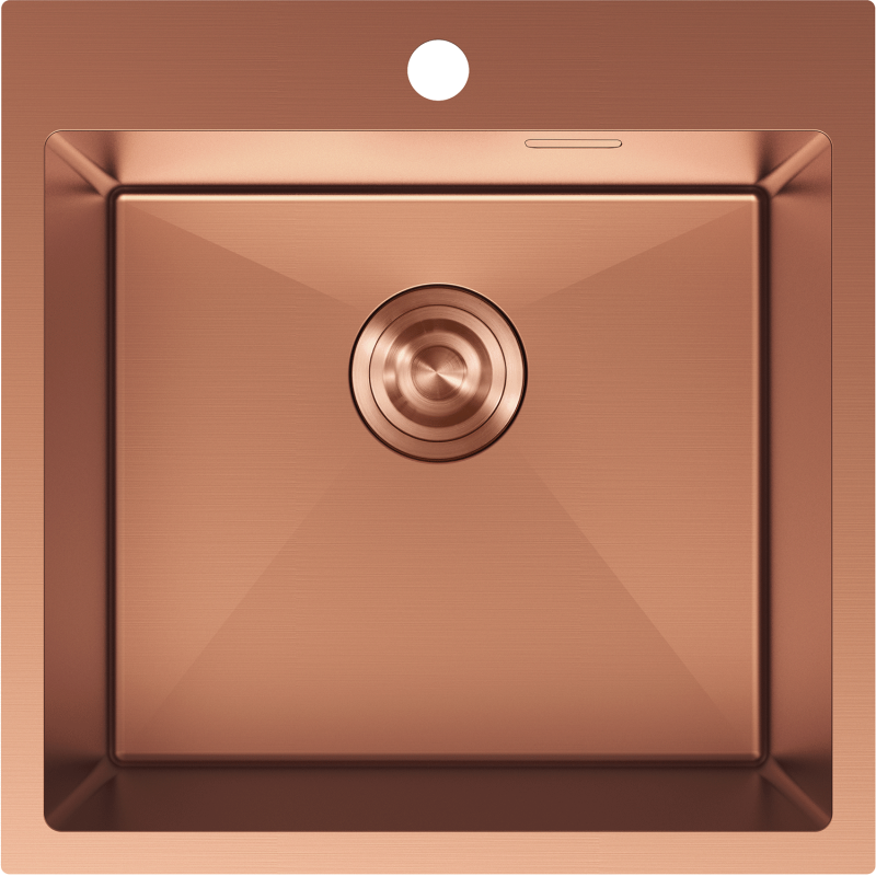 Mexen Solix nerezový dřez 1-komorový 500 x 500 mm, měď - 6407501000-65