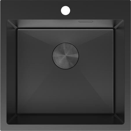 Mexen Solix kuchyňský dřez nerezový 1-komorový 500 x 500 mm, černý - 6407501000-70