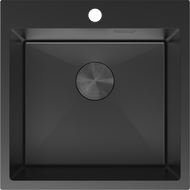 Mexen Solix kuchyňský dřez nerezový 1-komorový 500 x 500 mm, černý - 6407501000-70