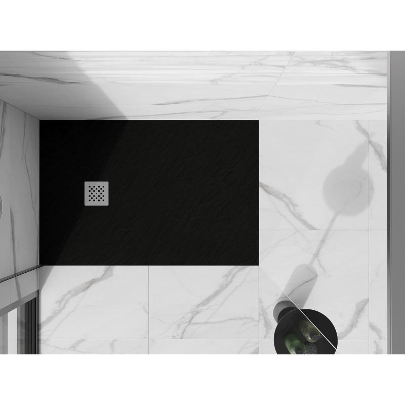 Mexen Stone+ obdélníkový kompozitní sprchový kout 140 x 70 cm, černý - 44707014
