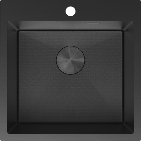 Mexen Solix nerezový dřez 1-komorový 500 x 500 mm, černý HC - 6407501000-70HC