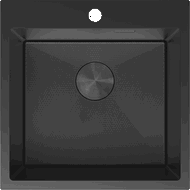 Mexen Solix nerezový dřez 1-komorový 500 x 500 mm, černý HC - 6407501000-70HC