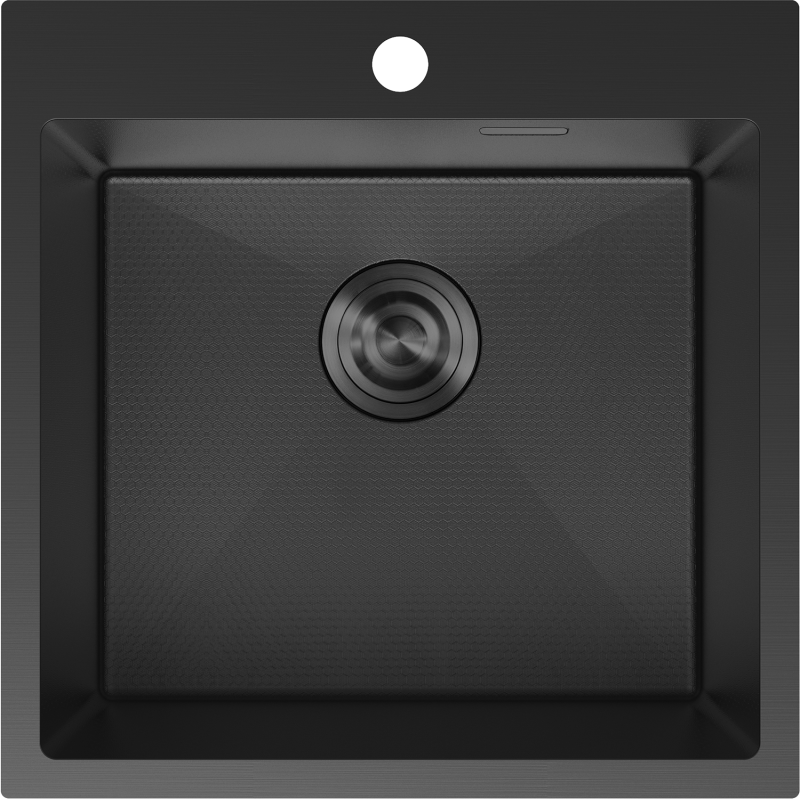 Mexen Solix nerezový dřez 1-komorový 500 x 500 mm, černý HC - 6407501000-70HC