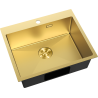 Mexen Solix nerezový dřez 1-komorový 600 x 500 mm, zlatý - 6408601000-55
