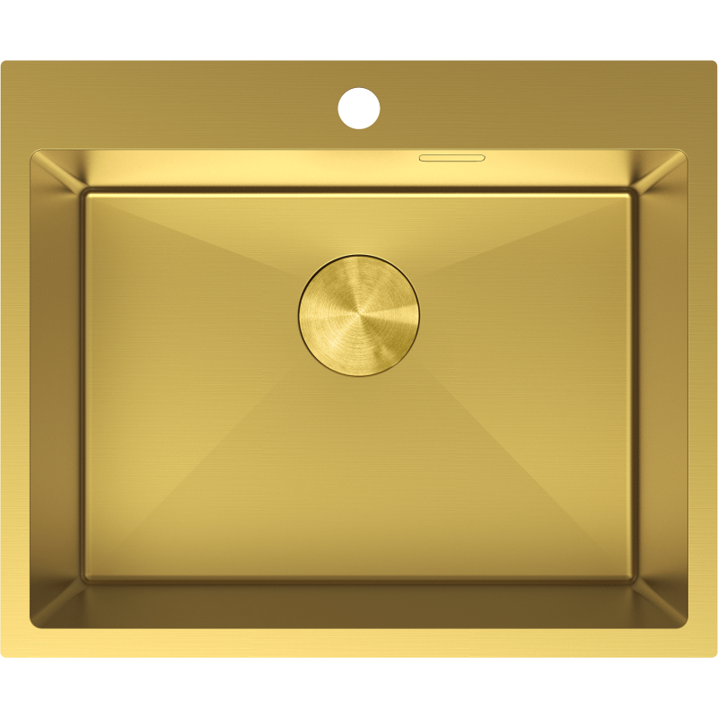 Mexen Solix nerezový dřez 1-komorový 600 x 500 mm, zlatý - 6408601000-55