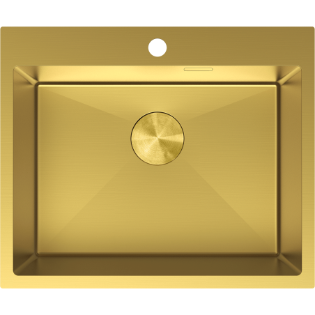 Mexen Solix nerezový dřez 1-komorový 600 x 500 mm, zlatý - 6408601000-55