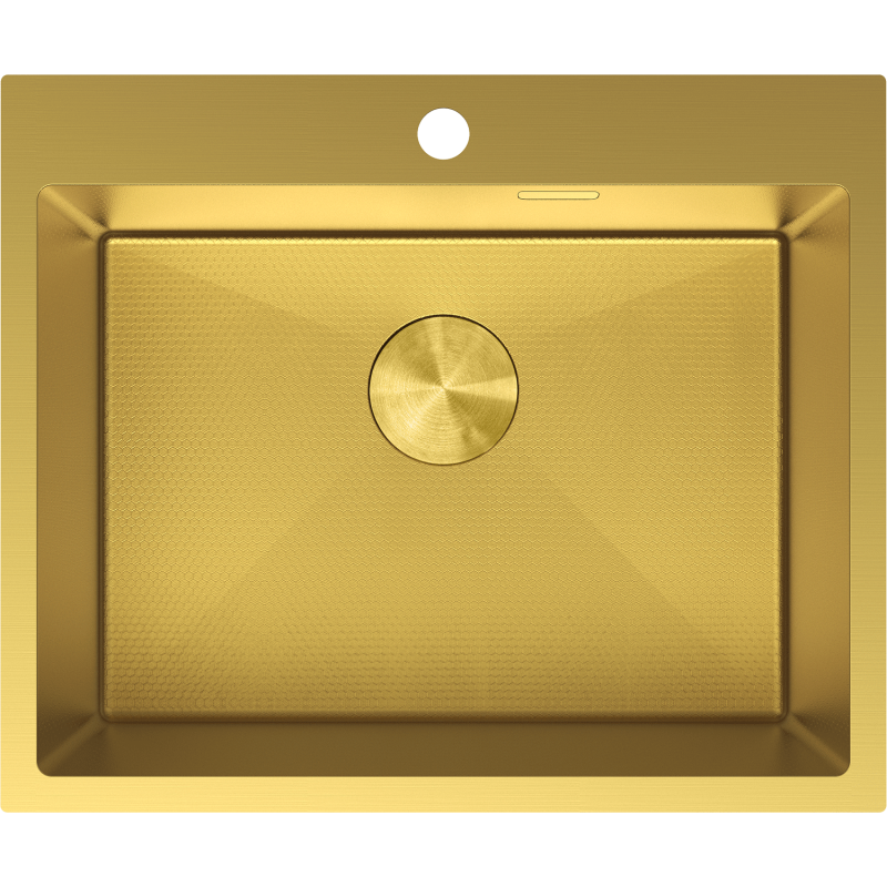 Mexen Solix dřez ocelový 1-komorový 600 x 500 mm, zlatý HC - 6408601000-55HC