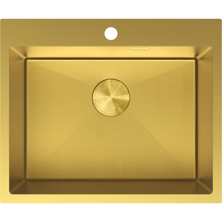 Mexen Solix dřez ocelový 1-komorový 600 x 500 mm, zlatý HC - 6408601000-55HC