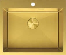Mexen Solix dřez ocelový 1-komorový 600 x 500 mm, zlatý HC - 6408601000-55HC