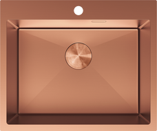 Mexen Solix nerezový dřez 1-komorový 600 x 500 mm, měď - 6408601000-65