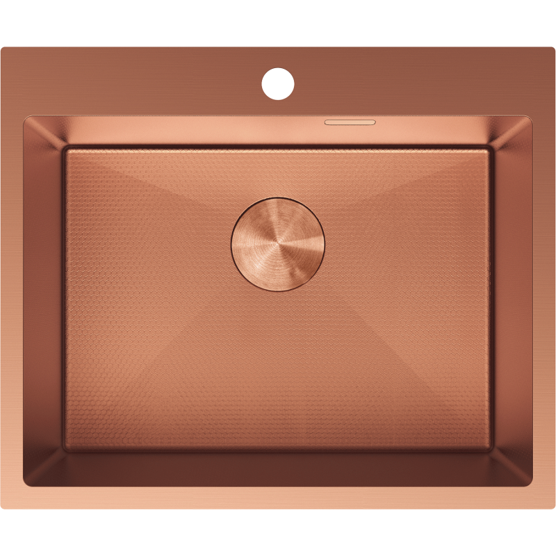 Mexen Solix ocelový dřez 1-komorový 600 x 500 mm, měď HC - 6408601000-65HC
