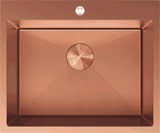 Mexen Solix ocelový dřez 1-komorový 600 x 500 mm, měď HC - 6408601000-65HC