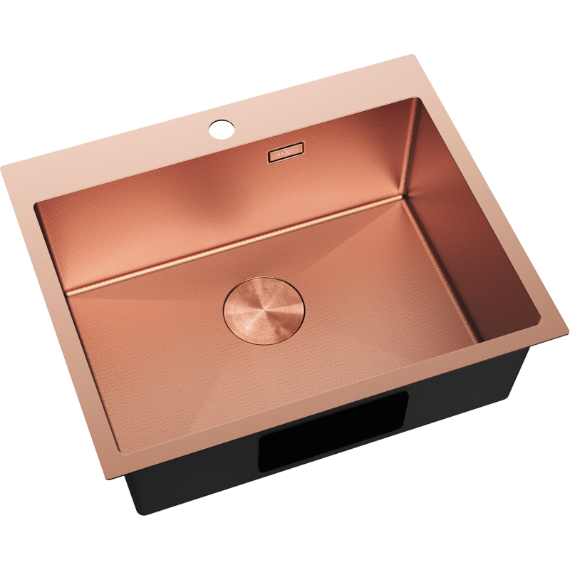 Mexen Solix ocelový dřez 1-komorový 600 x 500 mm, měď HC - 6408601000-65HC