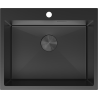 Mexen Solix ocelový dřez 1-komorový 600 x 500 mm, černý - 6408601000-70