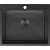 Mexen Solix ocelový dřez 1-komorový 600 x 500 mm, černý HC - 6408601000-70HC