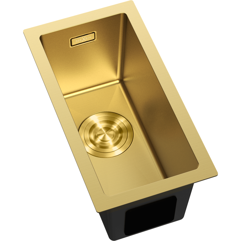 Mexen Trixo dřez ocelový 1-komorový 230 x 440 mm, zlatý - 6411221000-55