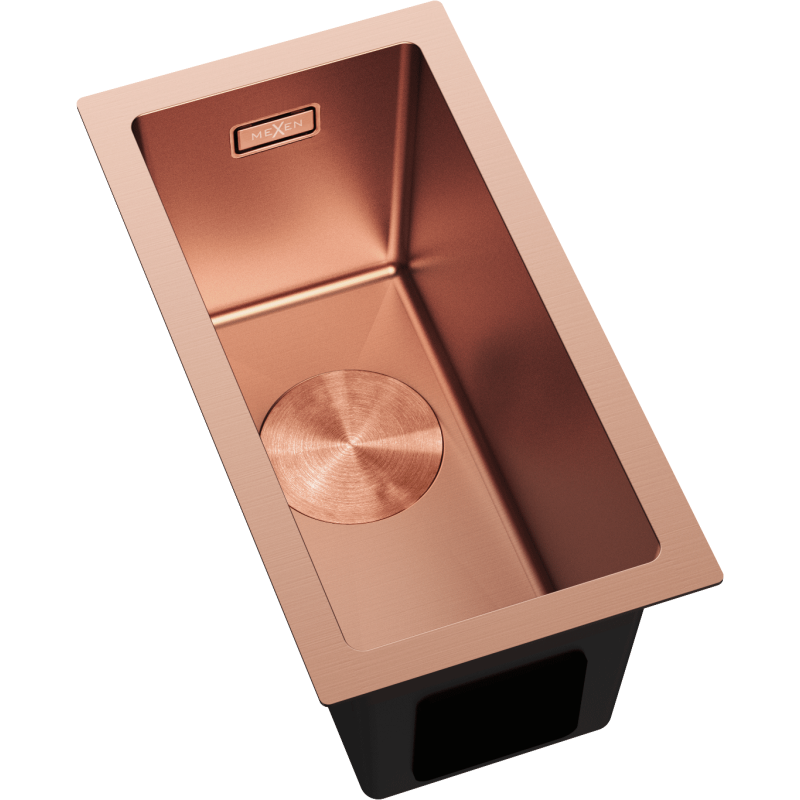 Mexen Trixo ocelový dřez 1-komorový 230 x 440 mm, měď - 6411221000-65