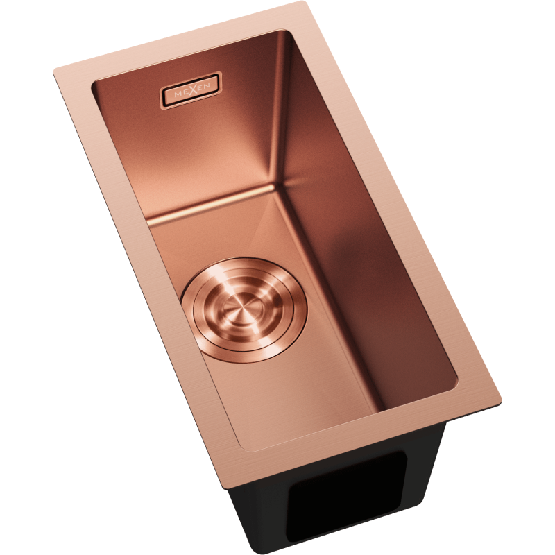 Mexen Trixo ocelový dřez 1-komorový 230 x 440 mm, měď - 6411221000-65
