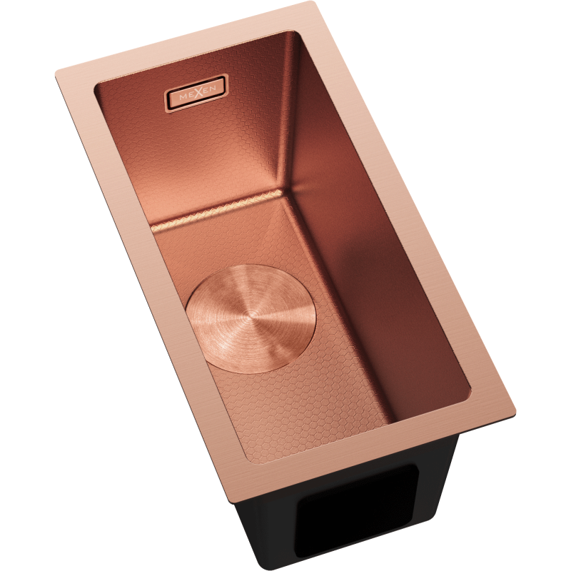 Mexen Trixo nerezový dřez 1-komorový 230 x 440 mm, měď HC - 6411221000-65HC