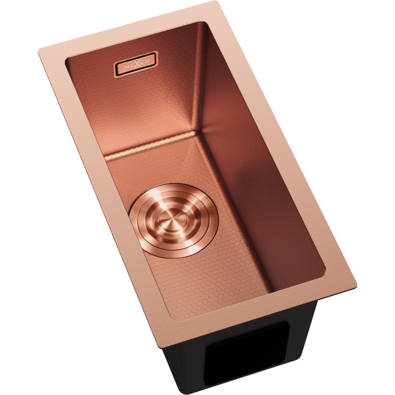 Mexen Trixo nerezový dřez 1-komorový 230 x 440 mm, měď HC - 6411221000-65HC