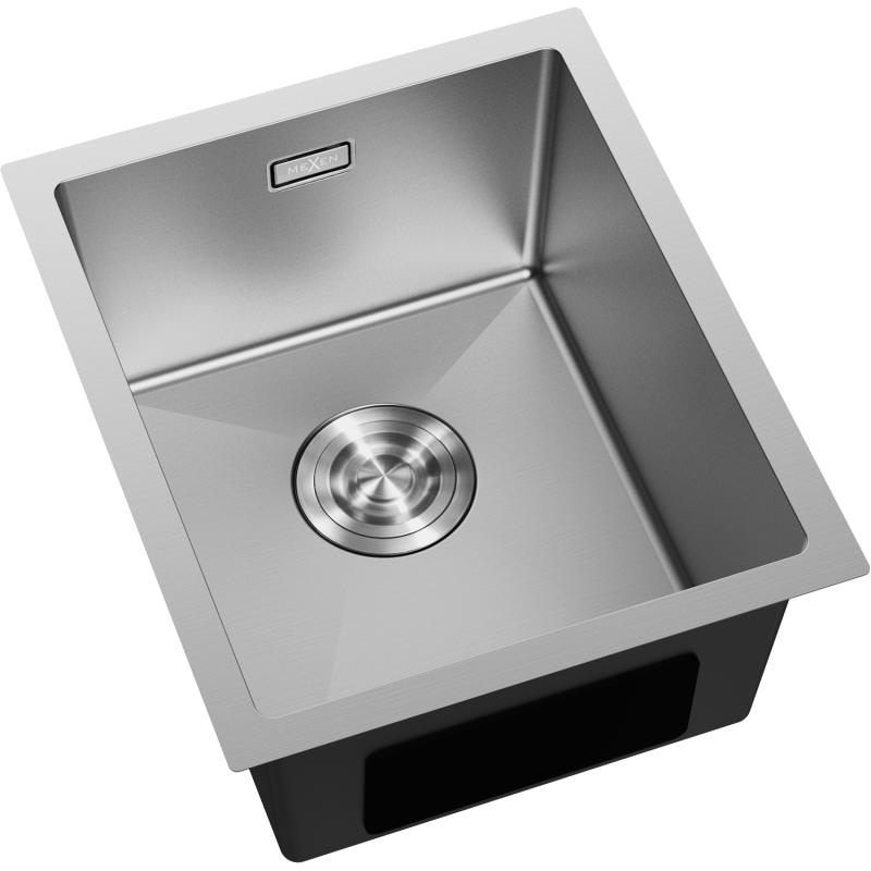 Mexen Trixo nerezový dřez 1-komorový 370 x 440 mm, inox - 6412371000-01