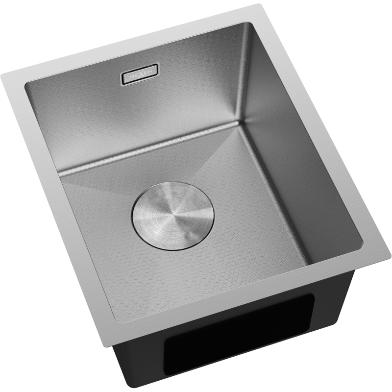 Mexen Trixo nerezový dřez 1-komorový 370 x 440 mm, inox HC - 6412371000-01HC