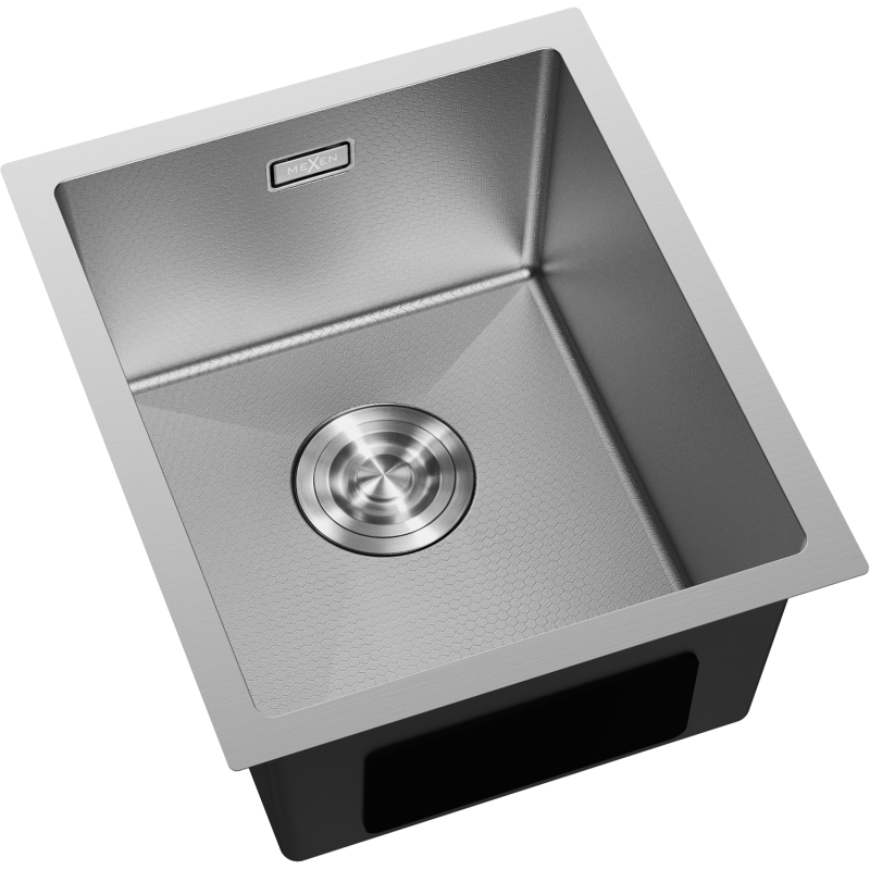 Mexen Trixo nerezový dřez 1-komorový 370 x 440 mm, inox HC - 6412371000-01HC