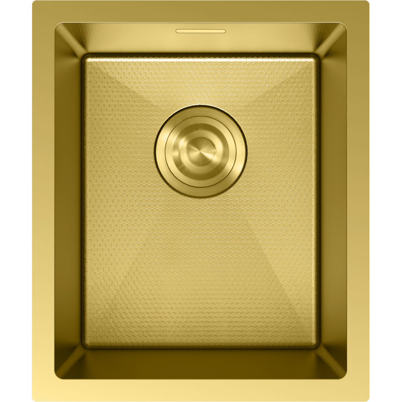 Mexen Trixo ocelový dřez 1-komorový 370 x 440 mm, zlatý HC - 6412371000-55HC