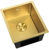 Mexen Trixo ocelový dřez 1-komorový 370 x 440 mm, zlatý HC - 6412371000-55HC