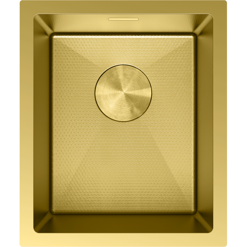 Mexen Trixo ocelový dřez 1-komorový 370 x 440 mm, zlatý HC - 6412371000-55HC