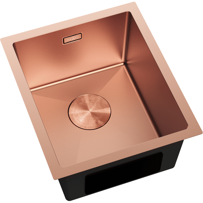 Mexen Trixo nerezový dřez s 1 komorou 370 x 440 mm, měď - 6412371000-65