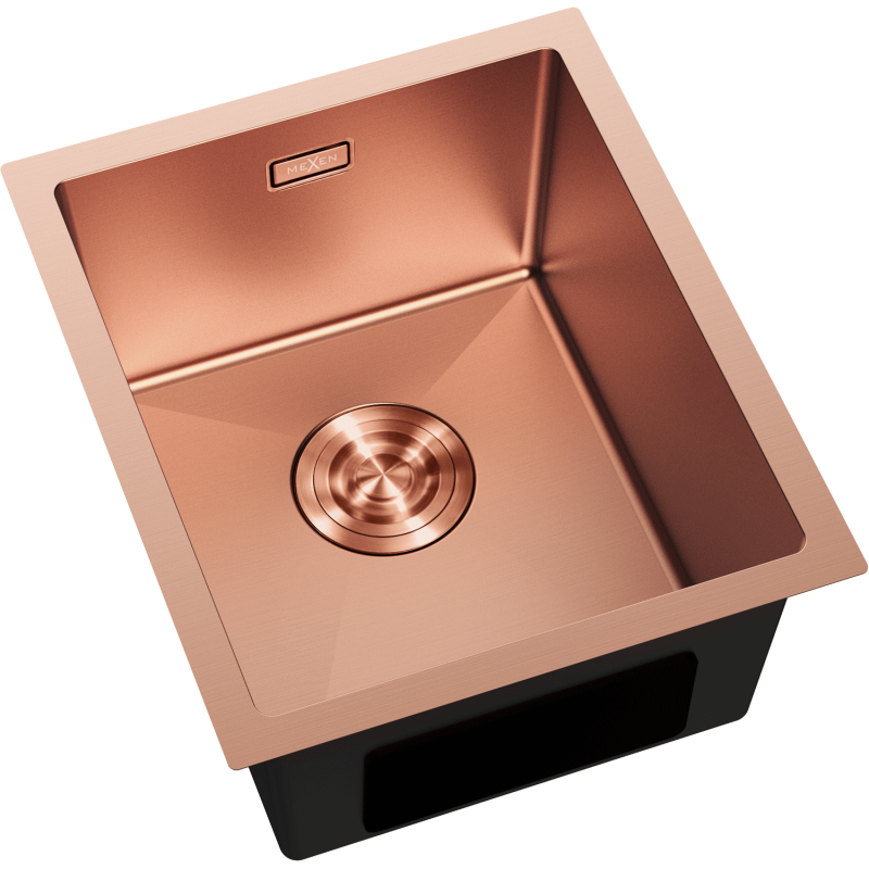 Mexen Trixo nerezový dřez s 1 komorou 370 x 440 mm, měď - 6412371000-65
