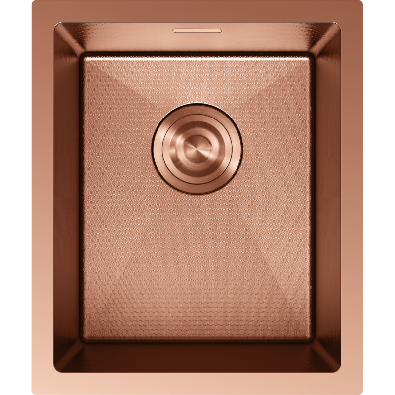 Mexen Trixo ocelový dřez 1-komorový 370 x 440 mm, měď HC - 6412371000-65HC