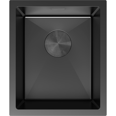 Mexen Trixo ocelový dřez 1-oddílový 370 x 440 mm, černý - 6412371000-70