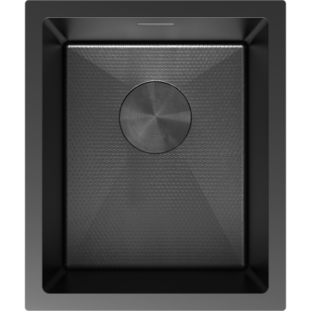 Mexen Trixo nerezový dřez 1-komorový 370 x 440 mm, černý HC - 6412371000-70HC