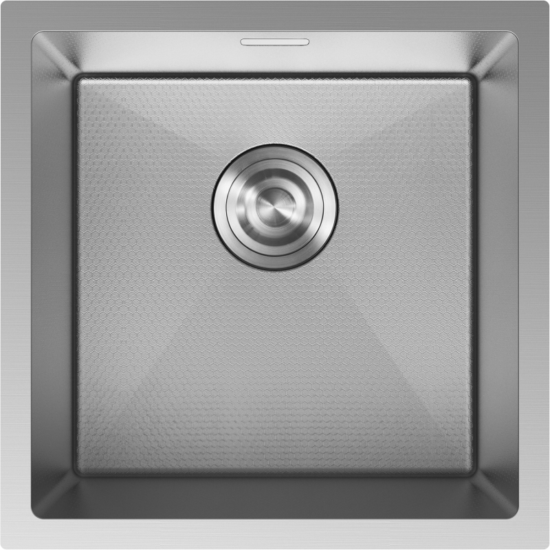 Mexen Trixo nerezový dřez 1-komorový 440 x 440 mm, inox HC - 6413441000-01HC