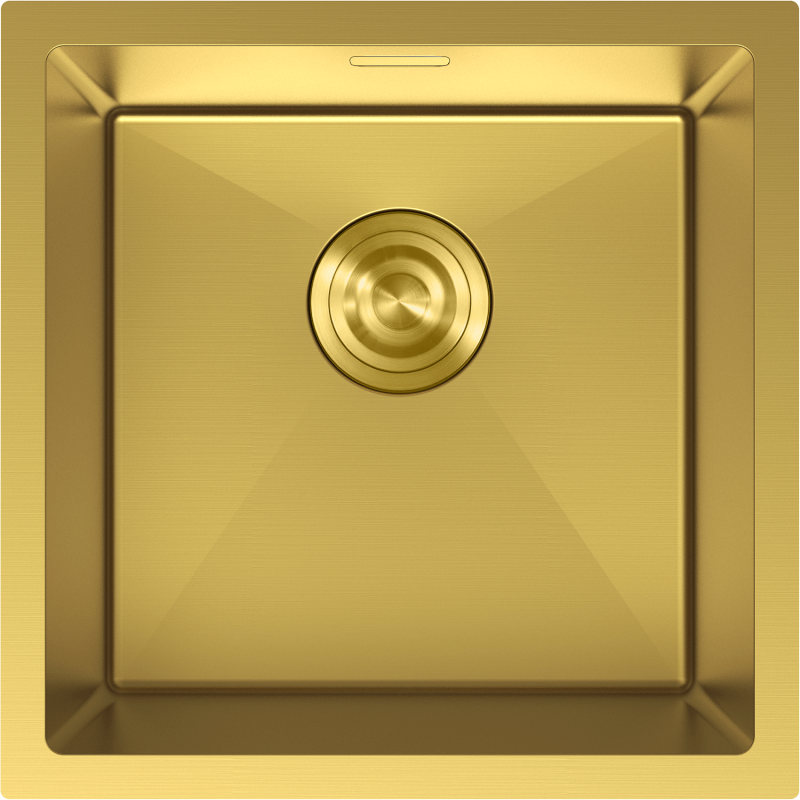 Mexen Trixo kuchyňský dřez 1-komorový 440 x 440 mm, zlatý - 6413441000-55