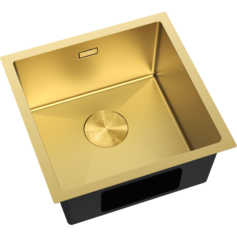 Mexen Trixo kuchyňský dřez 1-komorový 440 x 440 mm, zlatý - 6413441000-55