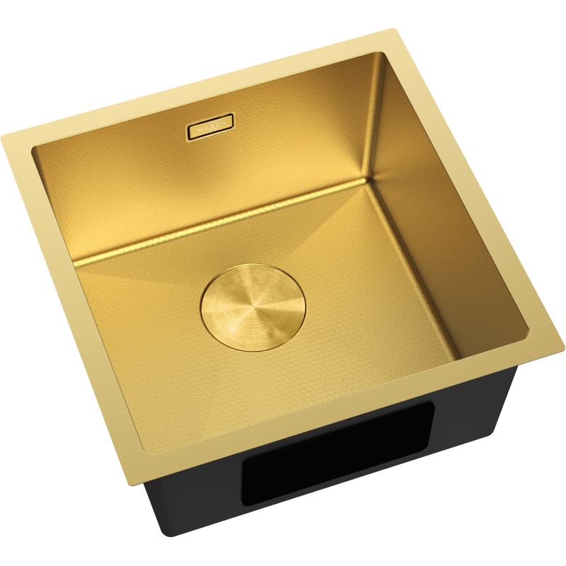 Mexen Trixo dřez ocelový 1-komorový 440 x 440 mm, zlatý HC - 6413441000-55HC