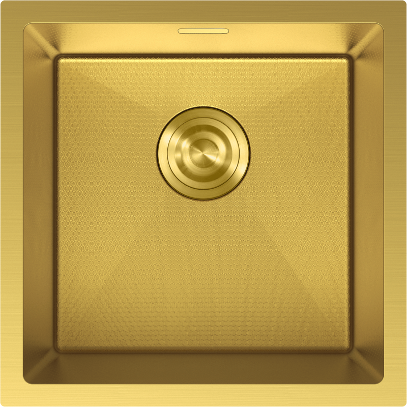 Mexen Trixo dřez ocelový 1-komorový 440 x 440 mm, zlatý HC - 6413441000-55HC