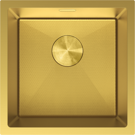 Mexen Trixo dřez ocelový 1-komorový 440 x 440 mm, zlatý HC - 6413441000-55HC