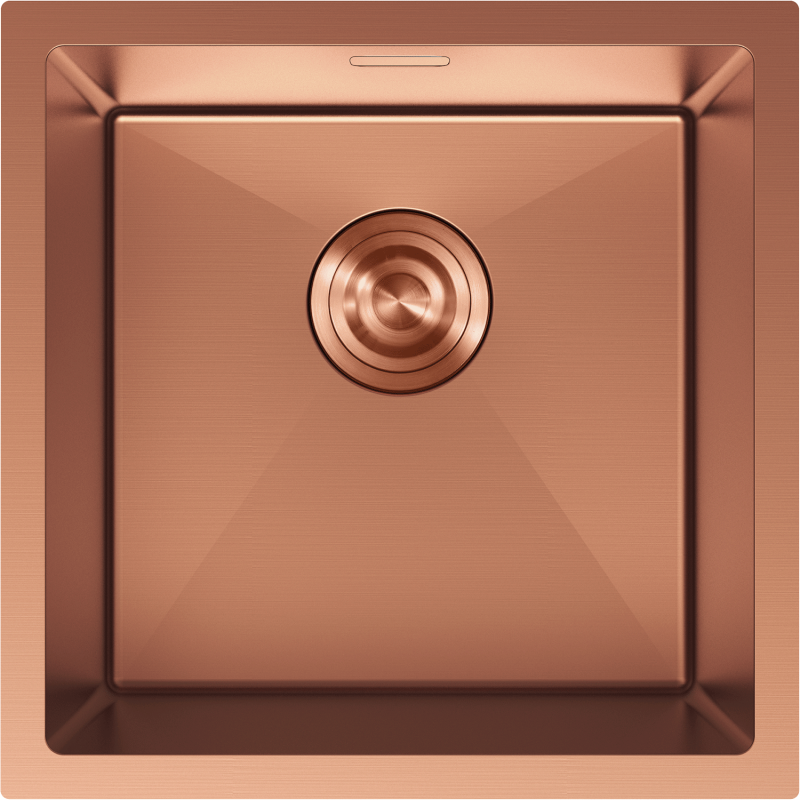 Mexen Trixo ocelový dřez 1-komorový 440 x 440 mm, měď - 6413441000-65