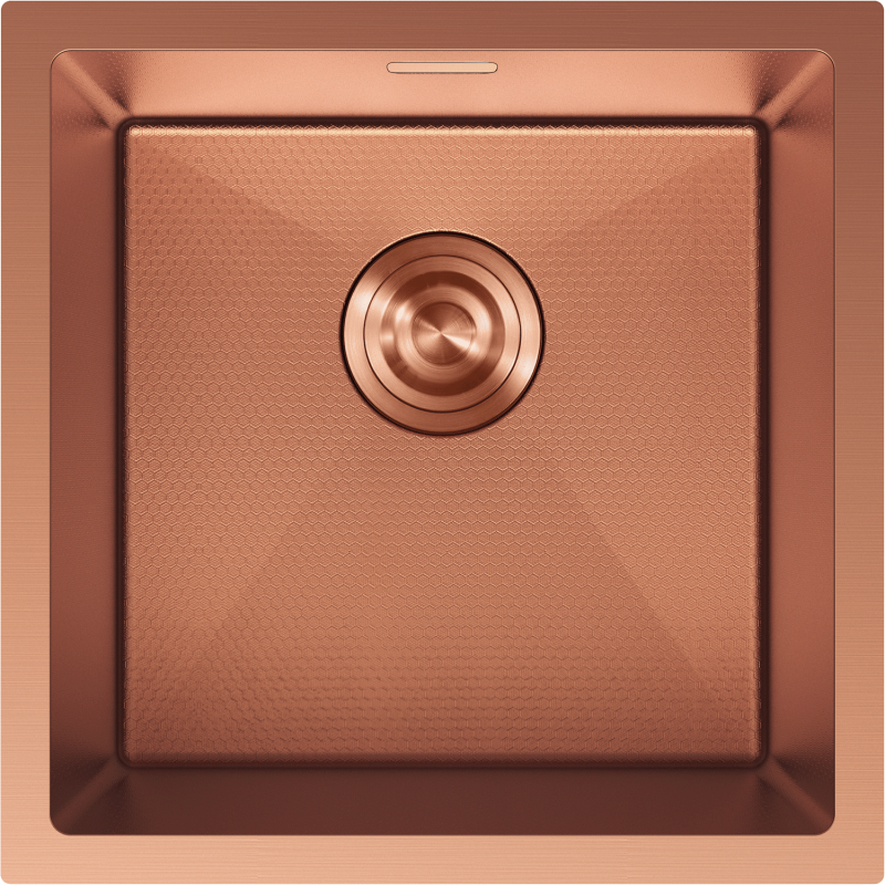 Mexen Trixo ocelový dřez 1-komorový 440 x 440 mm, měď HC - 6413441000-65HC