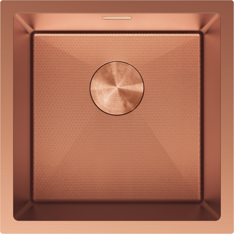 Mexen Trixo ocelový dřez 1-komorový 440 x 440 mm, měď HC - 6413441000-65HC