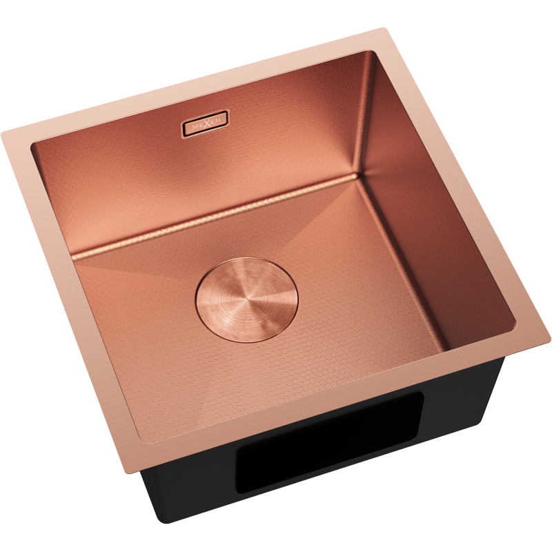 Mexen Trixo ocelový dřez 1-komorový 440 x 440 mm, měď HC - 6413441000-65HC