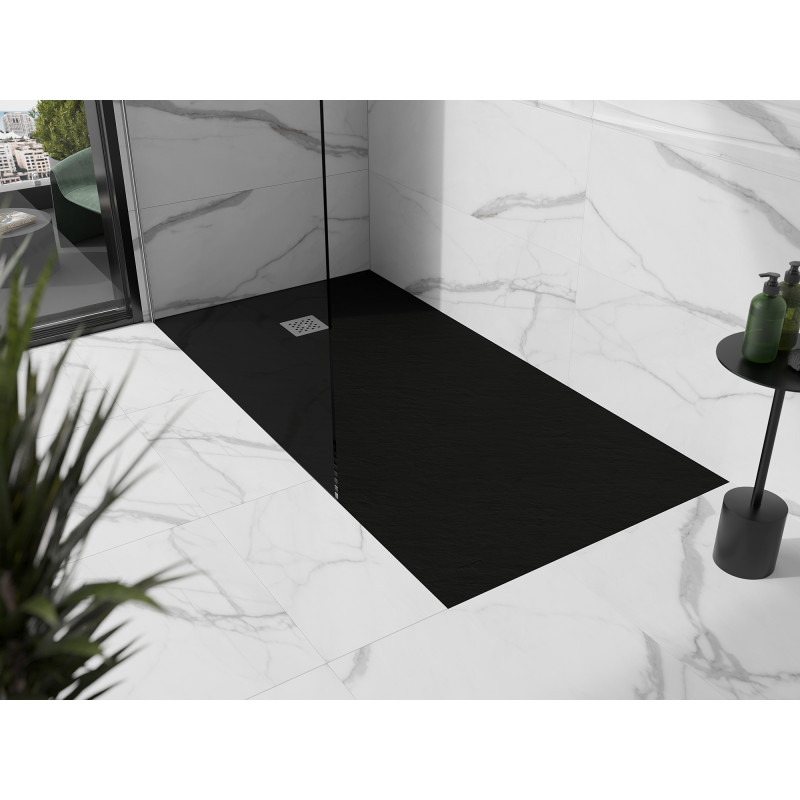 Mexen Stone+ obdélníková kompozitní sprchová vanička 180 x 70 cm, černá - 44707018